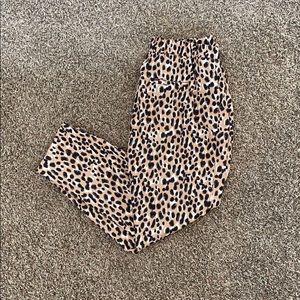 Animal print banana republic petite pants